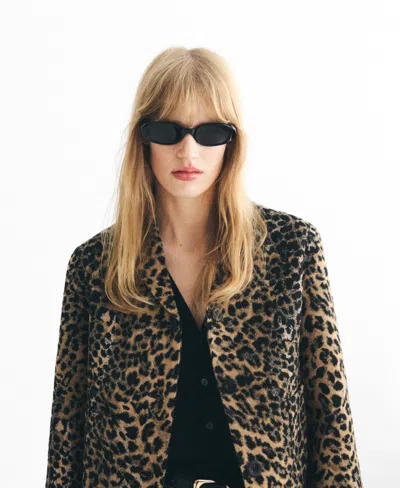 Mango Women's Leopard-print Buttons Jacket In Animal Print