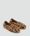 Mango Women's Leopard-print Leather Moccasins In Animal Print
