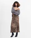 Mango Leopard-print Open-back Dress Brown In Animal Print