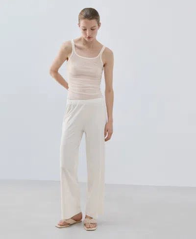 Mango Women's Light Cotton Pants In Gray