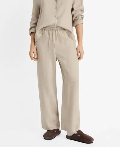 Mango Women's Linen-blend Pants