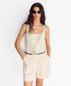 Mango Linen-blend Suit Bermuda Shorts
