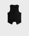 Mango Round Neck Waistcoat Co-ord In Black