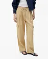 Mango Linen Cargo Pants