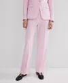 Mango Linen Suit Pants In Pink