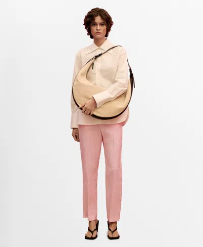 MANGO WOMEN'S LINEN SUIT TROUSERS