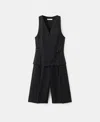 Mango Wrap Jumpsuit In Black