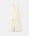 Mango Wrap Jumpsuit In White