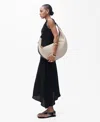 Mango Long Asymmetric Dress Black In Black