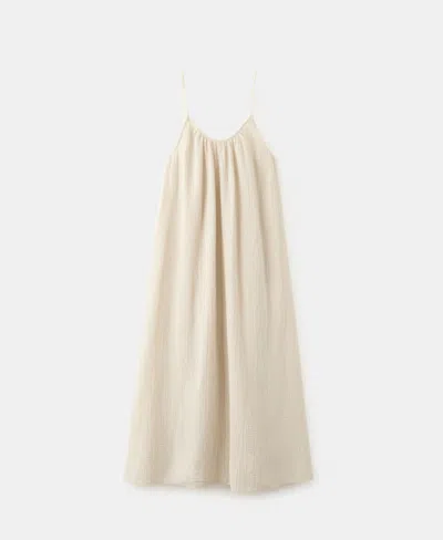 Mango Women's Long Chiffon Dress In Neutral