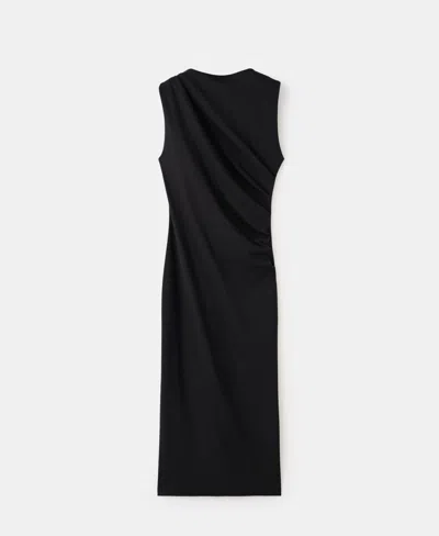 Mango Women's Long Draped Dress In Black