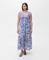 Mango Ruffle Sleeve Midi Dress
