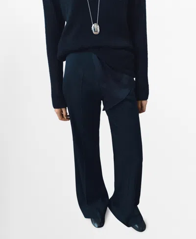 MANGO WOMEN'S LONG FLARED PANTS