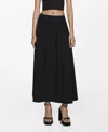 Mango Women's Long Flared Skirt In Black