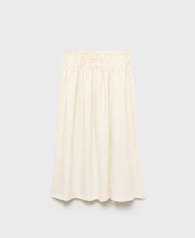 Mango Women's Long Gathered Panel Skirt In Sand