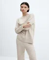 Mango Women's Long Knitted Pants In Neutral