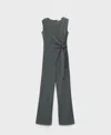 Mango Women's Long Knot Jumpsuit In Gray
