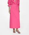 Mango Women's Long Lyocell Skirt In Pink