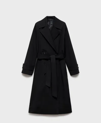 MANGO WOMEN'S LONG OVERSIZED DOUBLE-BREASTED TRENCH COAT