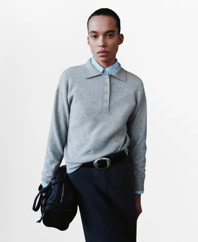 MANGO WOMEN'S LONG-SLEEVED POLO-NECK SWEATER