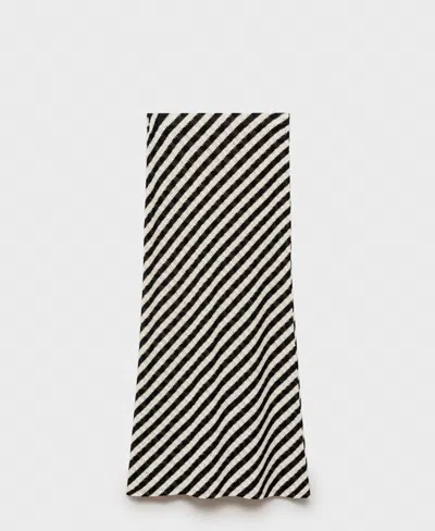 Mango Women's Long Striped Knit Skirts