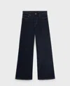 Mango Low Rise Wide Leg Jeans In Blue