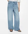 Mango High-rise Balloon Jeans Medium Blue In Open Blue