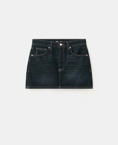 Mango Women's Low-rise Denim Mini Skirt In Blue