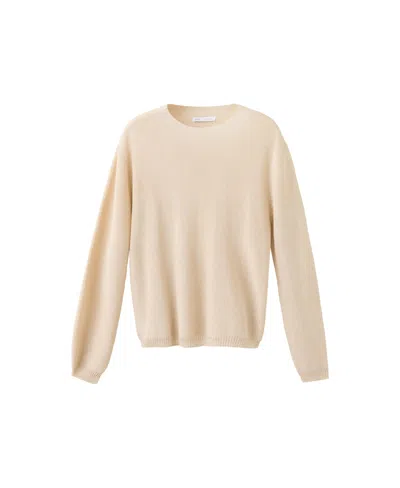 Mango Women's Lurex Knitted Lightweight Sweater In Neutral