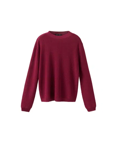 MANGO WOMEN'S LUREX KNITTED LONG-SLEEVE CREWNECK SWEATER