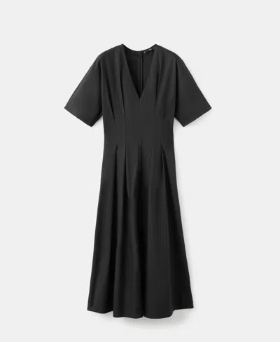 Mango Women's Lyocell A-line Dress In Black