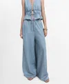 Mango Siros Pull-on Wide Leg Denim Pants