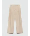 Mango Women's Lyocell Pleated Pants In Beige