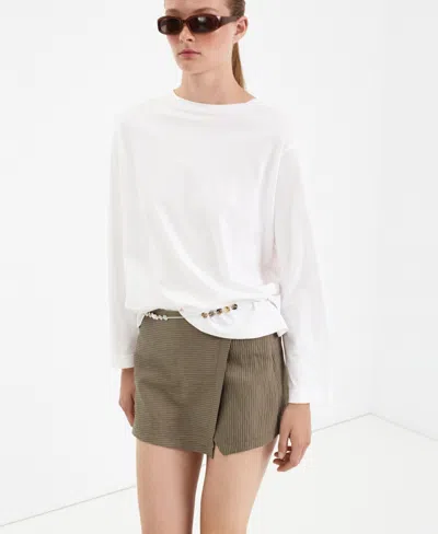 Mango Women's Lyocell Skort In Green