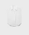 Mango Women's Lyocell Sleeveless Shirt In White