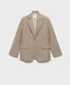 Mango Women's Lyocell Suit Jacket In Brown
