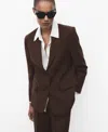Mango Women's Lyocell Suit Jacket In Brown