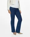 Mango Women's Maternity Flared Jeans In Dark Blue