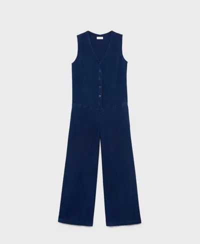 Mango Women's Maternity Lyocell Jumpsuit In Dark Blue