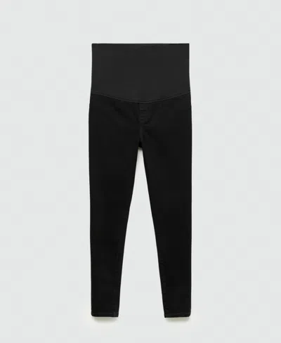 Mango Women's Maternity Skinny Jeans In Black Denim