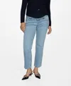 Mango Women's Maternity Straight Jeans In Medium Blue