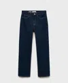 Mango Women's Matilda Medium-rise Straight-fit Jeans In Open Blue