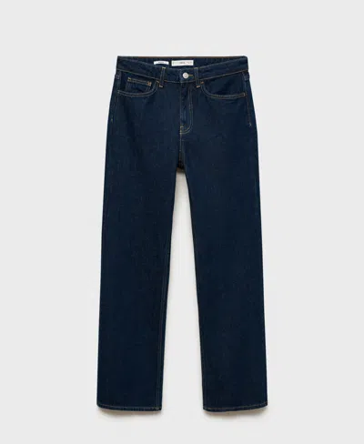 Mango Women's Matilda Medium-rise Straight-fit Jeans In Open Blue