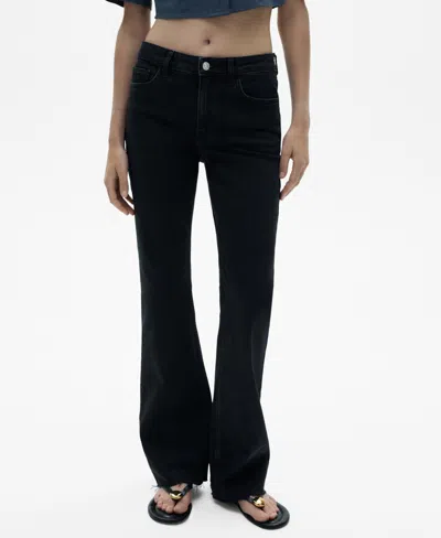 MANGO WOMEN'S MEDIUM-RISE FLARED JEANS