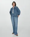 Mango High-rise Balloon Jeans Medium Blue In Medium Blue