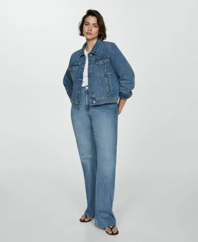 Mango Women's Medium-rise Flared Jeans In Medium Blue