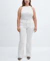 Mango Women's Medium-rise Flared Jeans In White