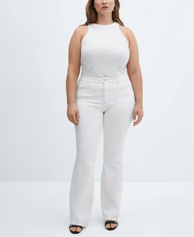 Mango Women's Medium-rise Flared Jeans In White