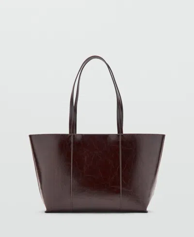 Mango Women's Medium Shopper Bag In Brown