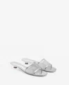 Mango Kitten Sandals With Mesh Strap Silver In Silver